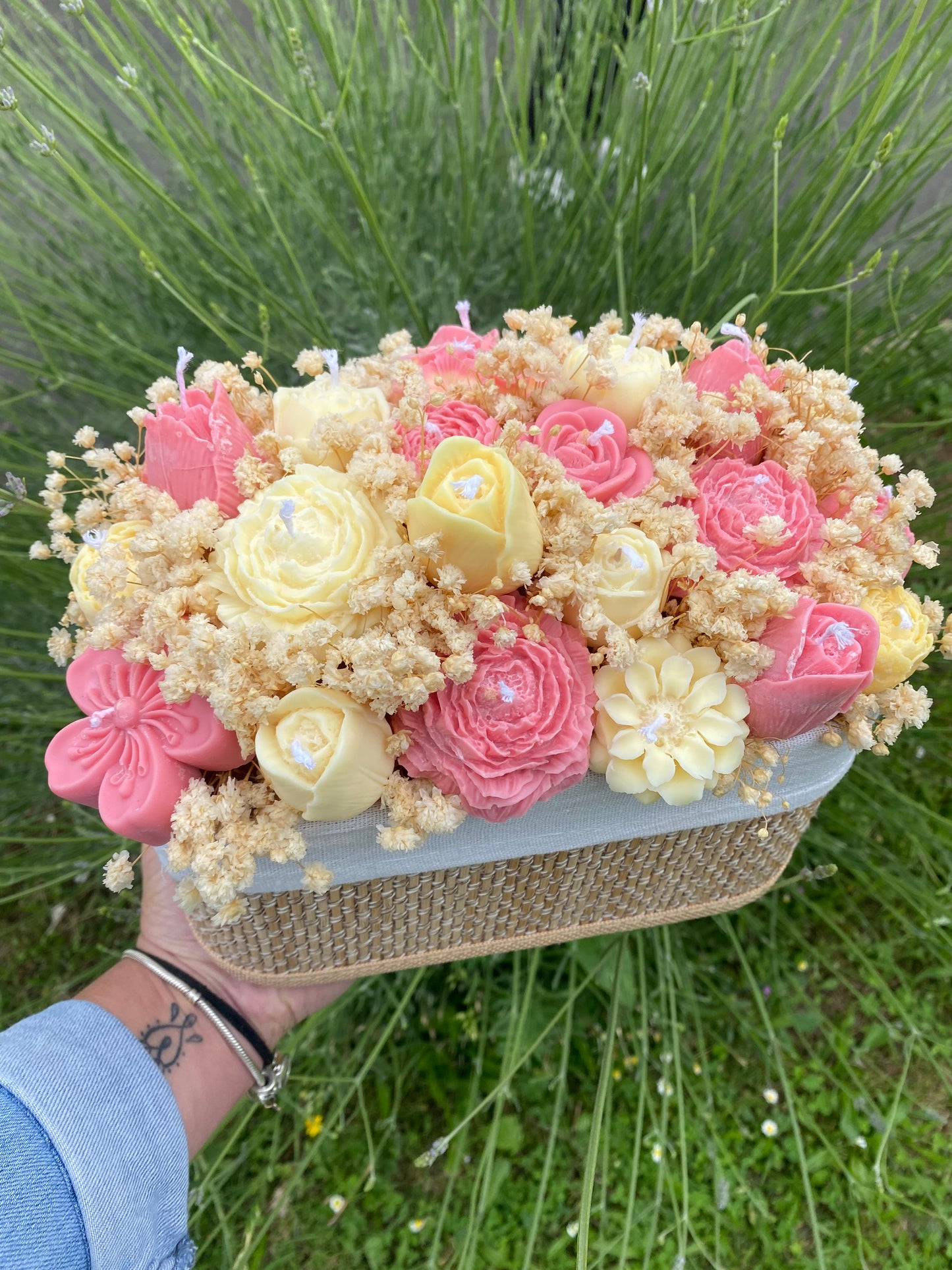 Gros bouquet de bougies parfum hibiscus