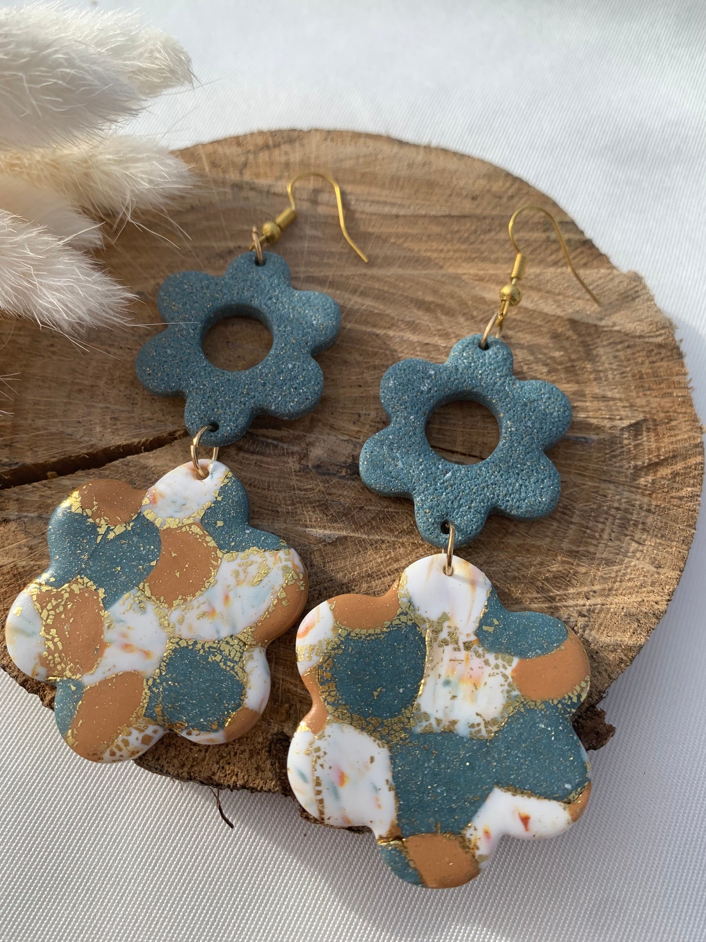 Boucles d’oreilles Sauge Dorée