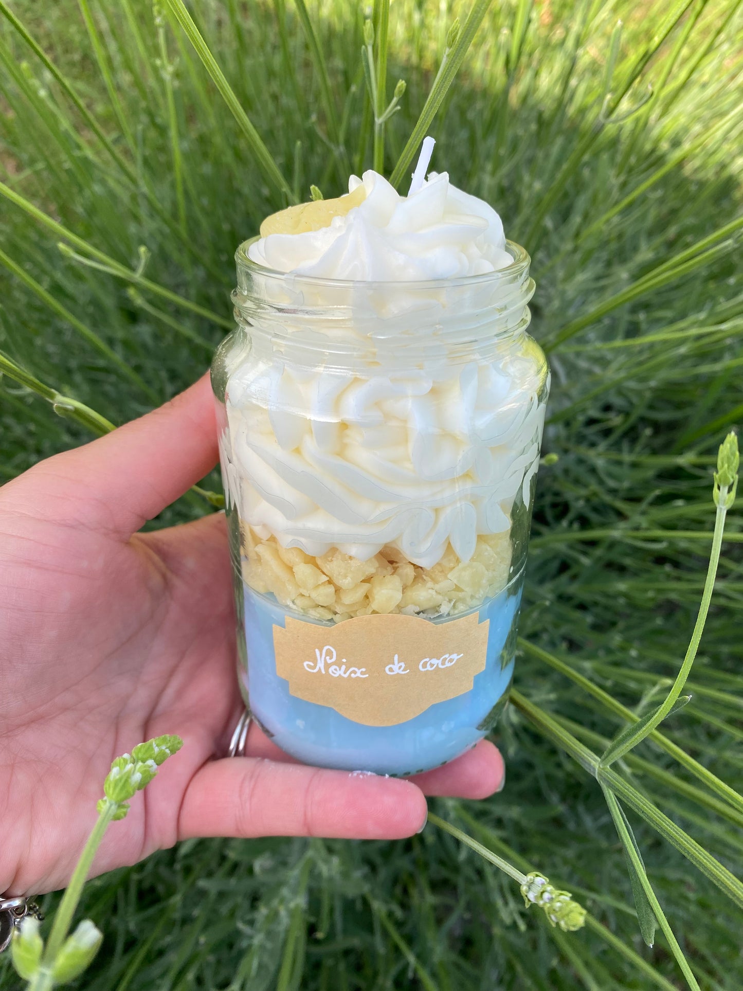 Bougie gourmande parfum noix de coco