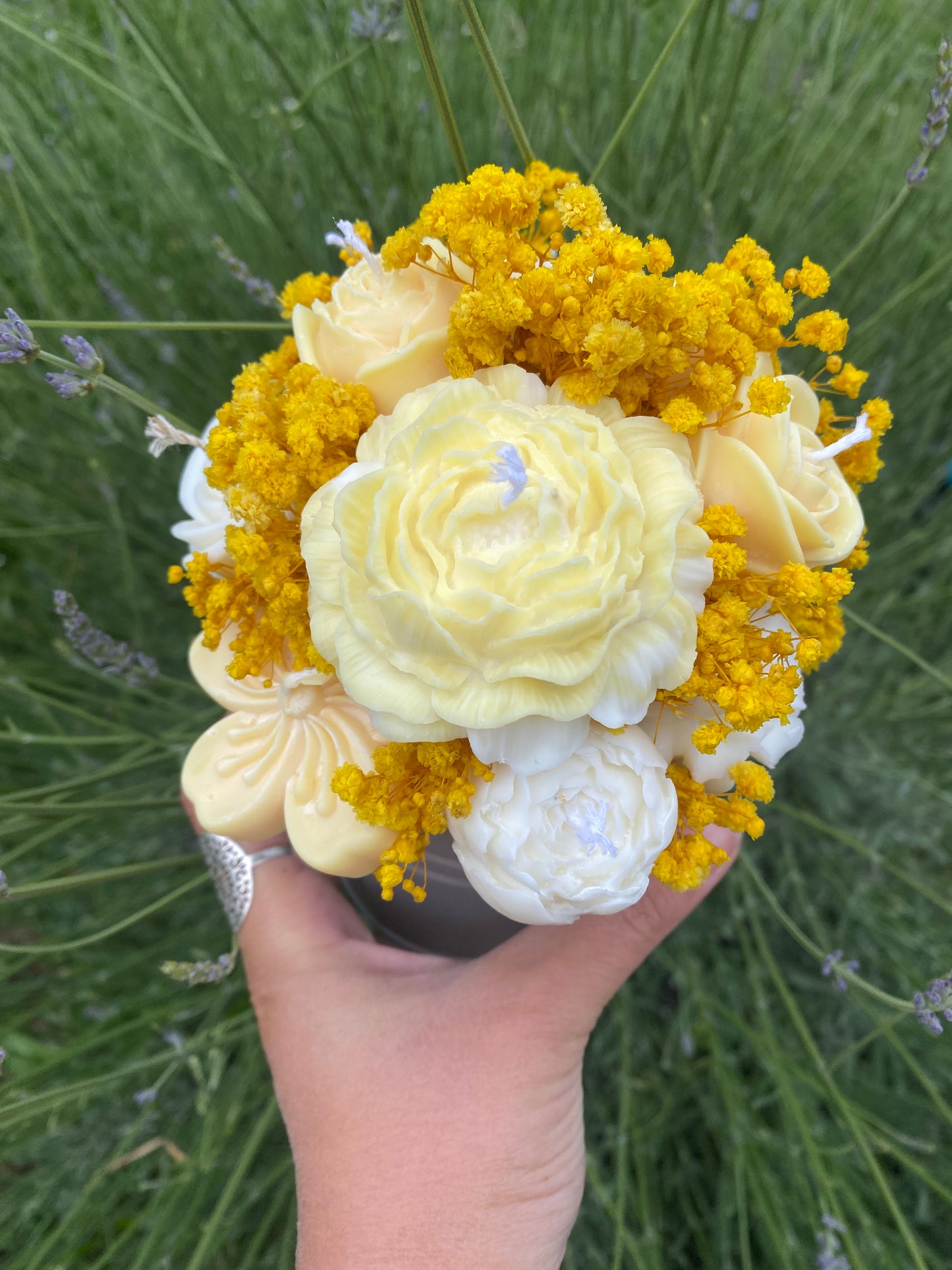Bouquet de bougies parfum fleur de tiaré