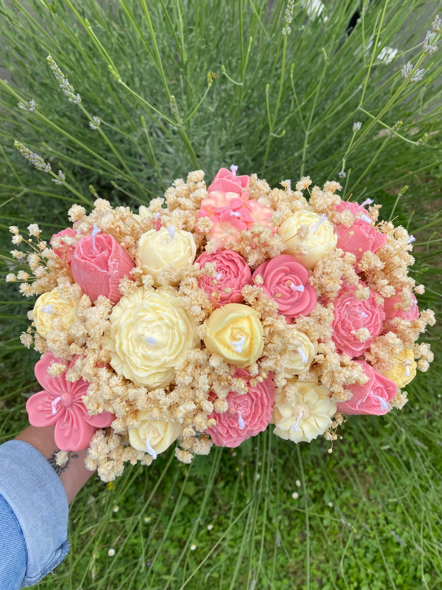 Gros bouquet de bougies parfum hibiscus