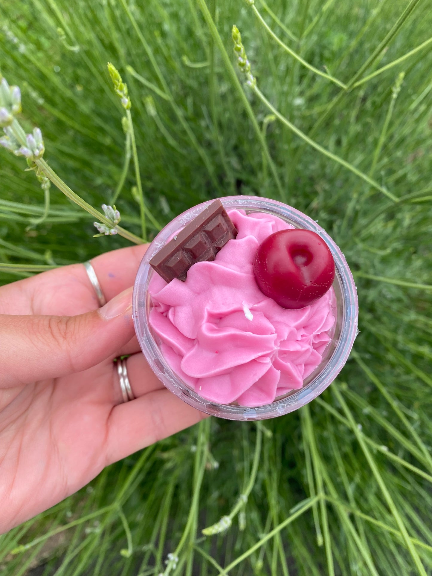 Petite bougie parfum glace cerise