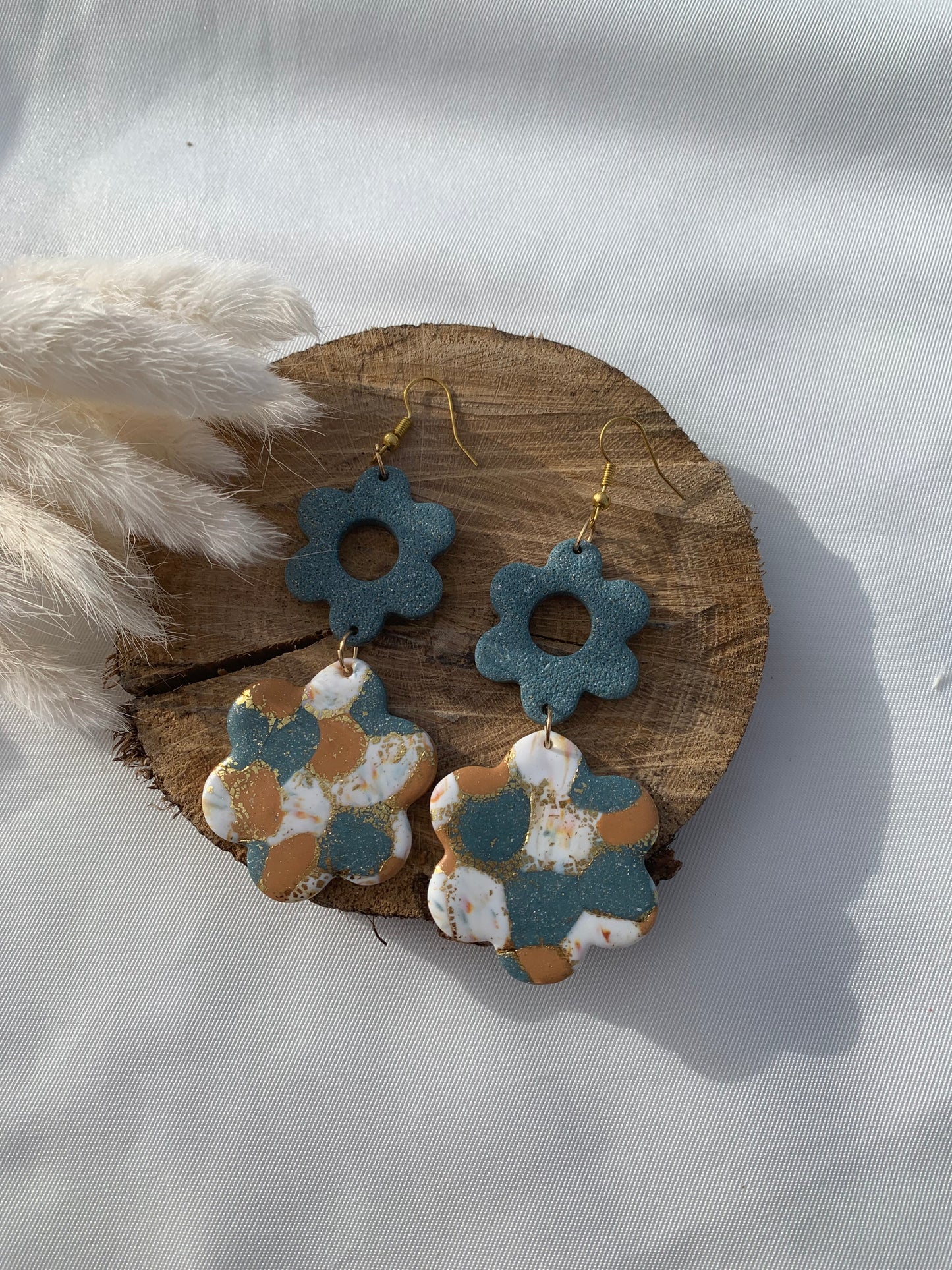Boucles d’oreilles Sauge Dorée