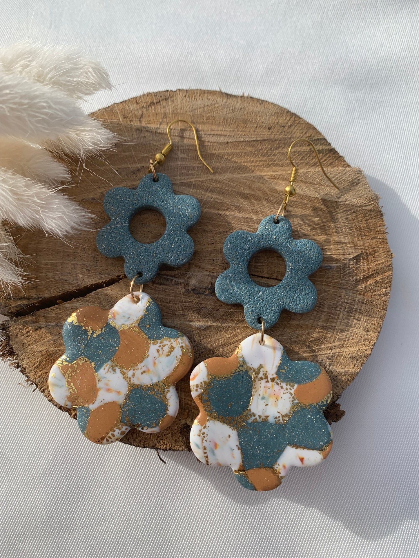 Boucles d’oreilles Sauge Dorée