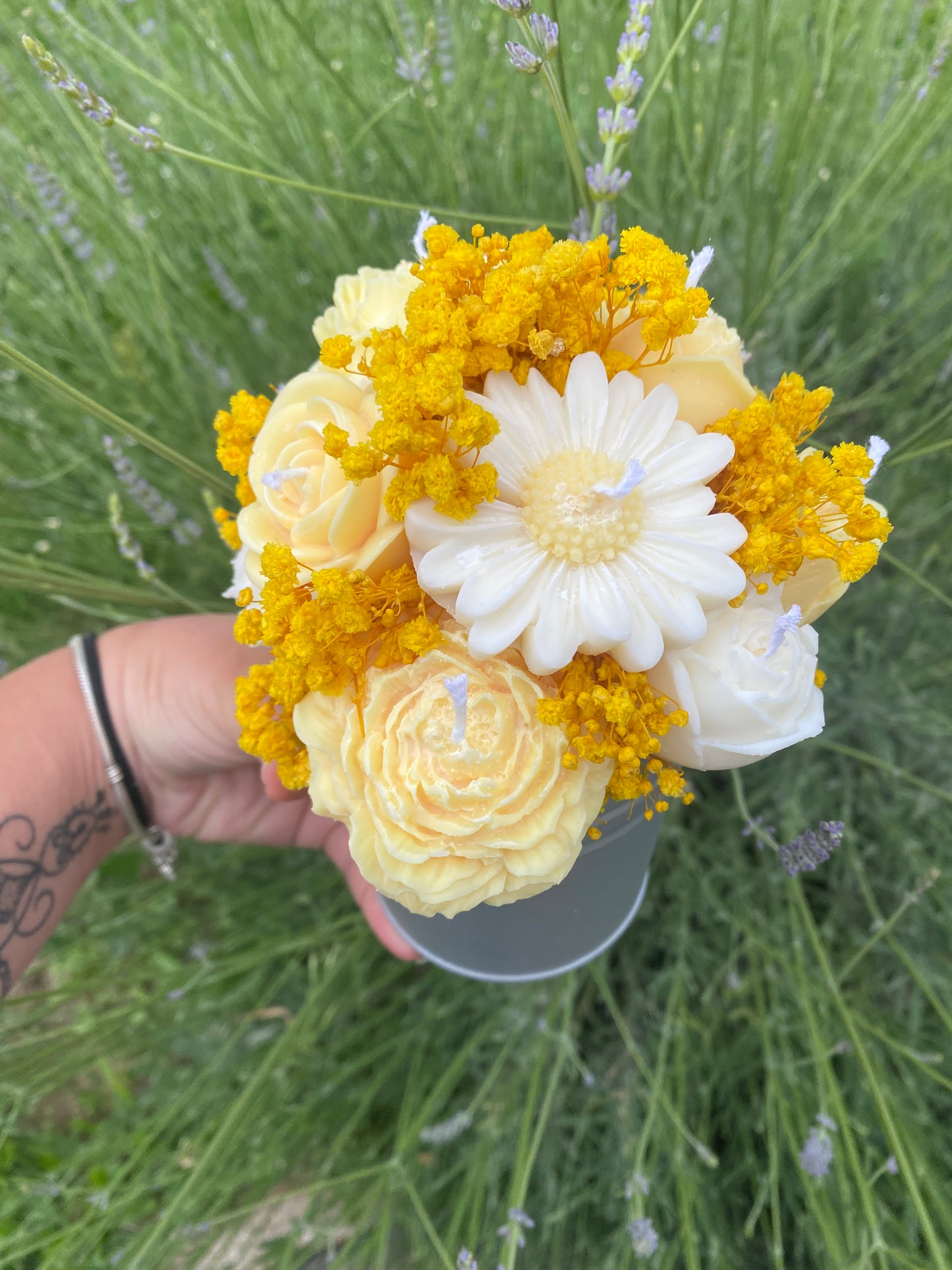 Bouquet de bougies parfum fleur de tiaré